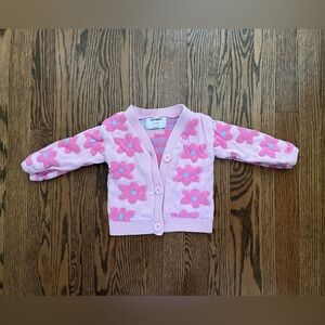 Old Navy Pink Kids Sweater with Floral Design